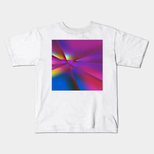 Pink blue abstract texture art Kids T-Shirt